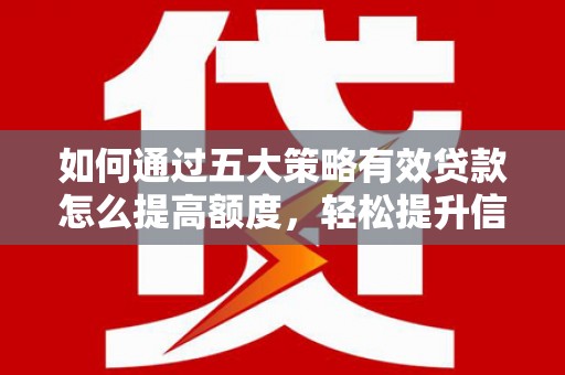 沧源如何通过五大策略有效贷款怎么提高额度，轻松提升信用价值