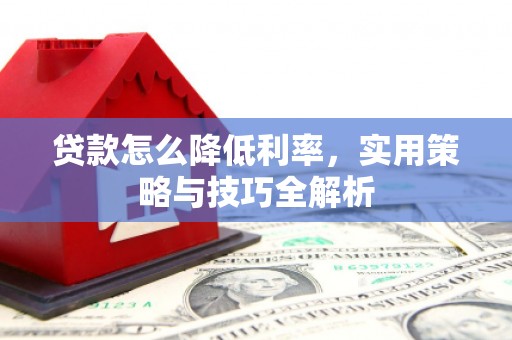 沧源贷款怎么降低利率，实用策略与技巧全解析