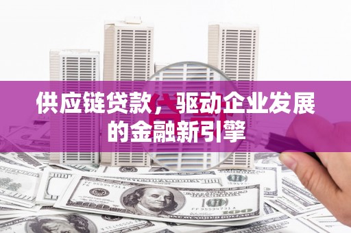 沧源供应链贷款，驱动企业发展的金融新引擎
