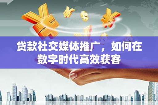 沧源贷款社交媒体推广，如何在数字时代高效获客
