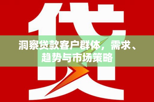 沧源洞察贷款客户群体，需求、趋势与市场策略