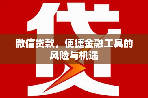 沧源微信贷款，便捷金融工具的风险与机遇