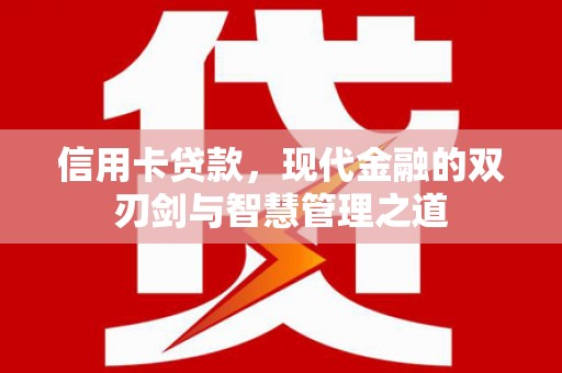 沧源信用卡贷款，现代金融的双刃剑与智慧管理之道