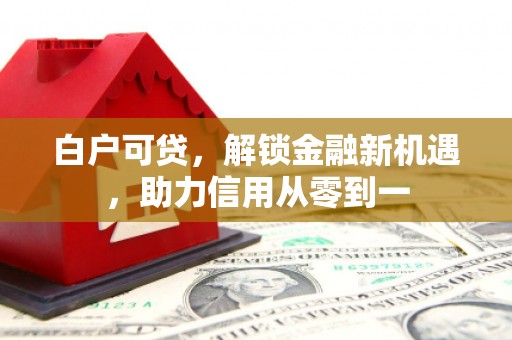 沧源白户可贷，解锁金融新机遇，助力信用从零到一