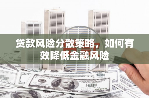 沧源贷款风险分散策略，如何有效降低金融风险