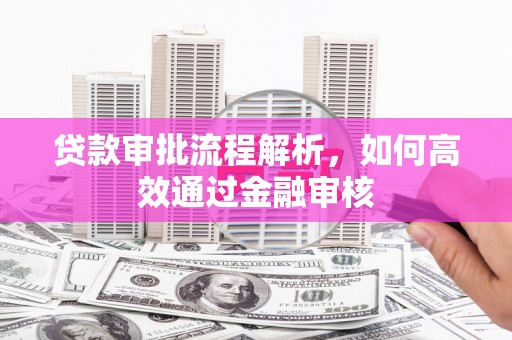 沧源贷款审批流程解析，如何高效通过金融审核