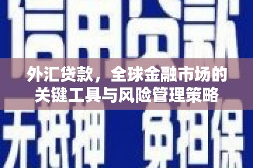 沧源外汇贷款，全球金融市场的关键工具与风险管理策略