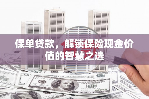 沧源保单贷款，解锁保险现金价值的智慧之选