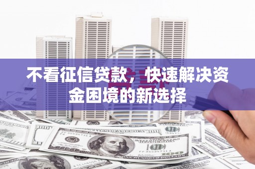 沧源不看征信贷款，快速解决资金困境的新选择
