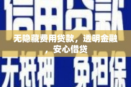 沧源无隐藏费用贷款，透明金融，安心借贷