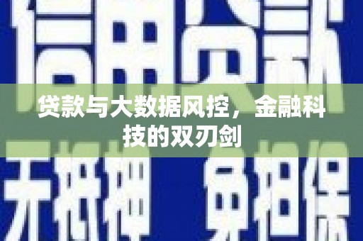 沧源贷款与大数据风控，金融科技的双刃剑