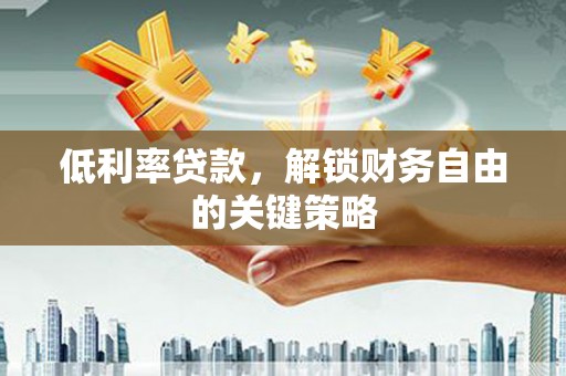 沧源低利率贷款，解锁财务自由的关键策略