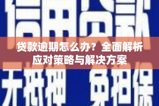 沧源贷款逾期怎么办？全面解析应对策略与解决方案
