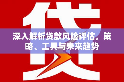 沧源深入解析贷款风险评估，策略、工具与未来趋势