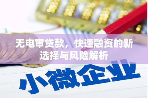 沧源无电审贷款，快速融资的新选择与风险解析