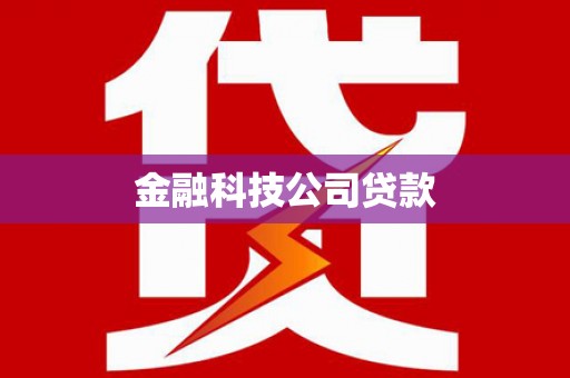 沧源金融科技公司贷款