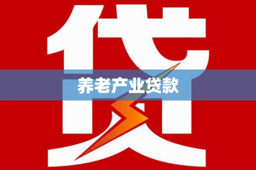 沧源养老产业贷款