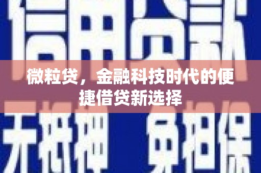 沧源微粒贷，金融科技时代的便捷借贷新选择
