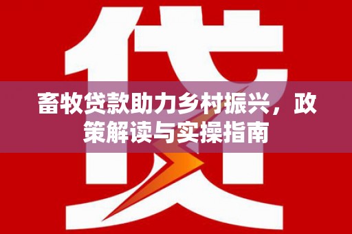 沧源畜牧贷款助力乡村振兴，政策解读与实操指南